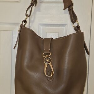 Dooney & Bourke Brown Hobo Bag with Gold Hardware